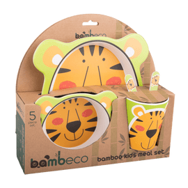 Bambeco 5-piece kids meal set - Tiger - BentoBliss 