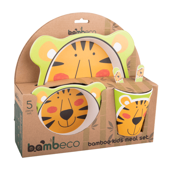 Bambeco 5-piece kids meal set - Tiger - BentoBliss 