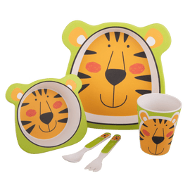 Bambeco 5-piece kids meal set - Tiger - BentoBliss 