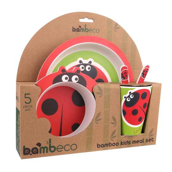 Bambeco 5-piece kids meal set - Butterfly - BentoBliss 