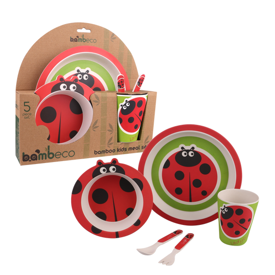 Bambeco 5-piece kids meal set - Butterfly - BentoBliss 