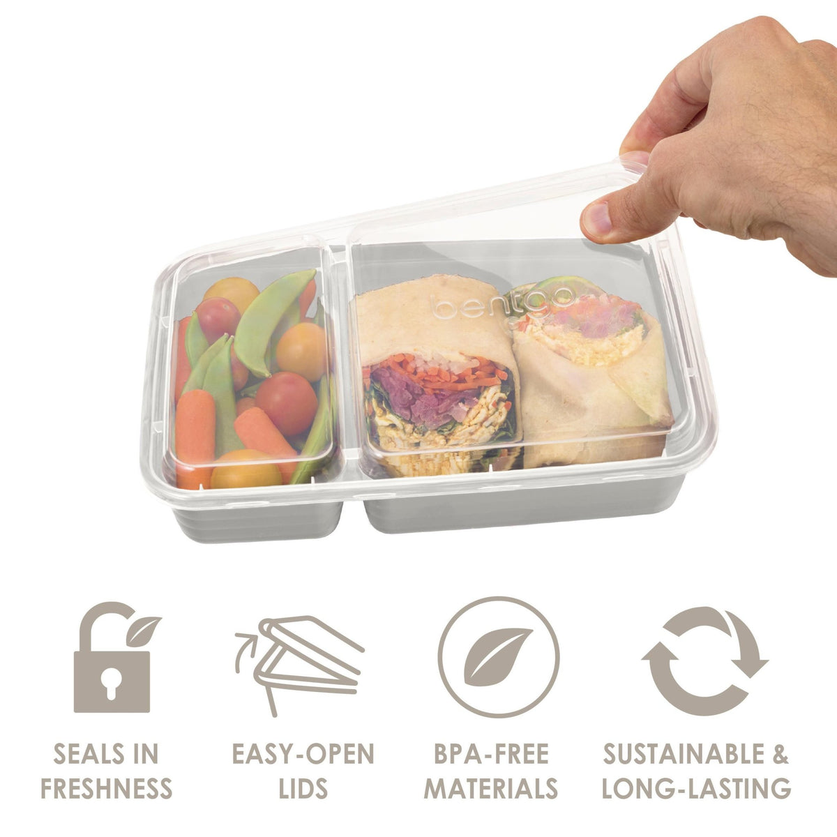 Bentgo Prep 2 Compartment Container - 10 Pack - BentoBliss