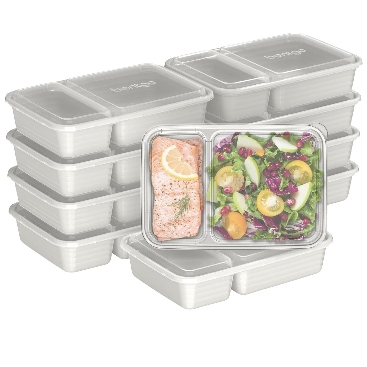 Bentgo Prep 2 Compartment Container - 10 Pack - BentoBliss