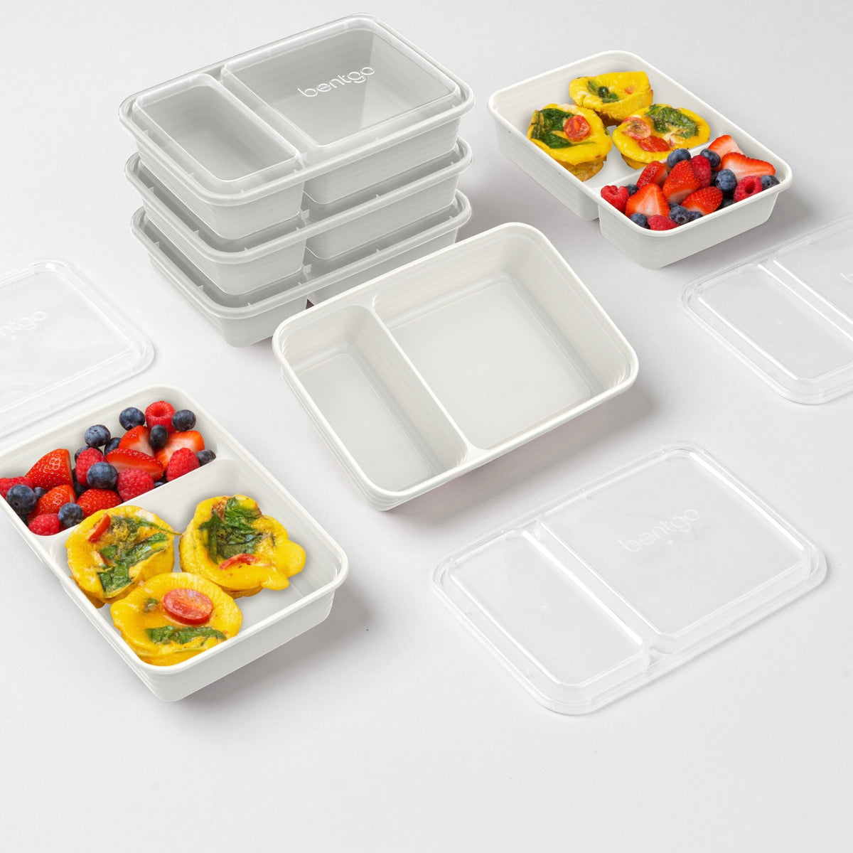 Bentgo Prep 2 Compartment Container - 10 Pack - BentoBliss