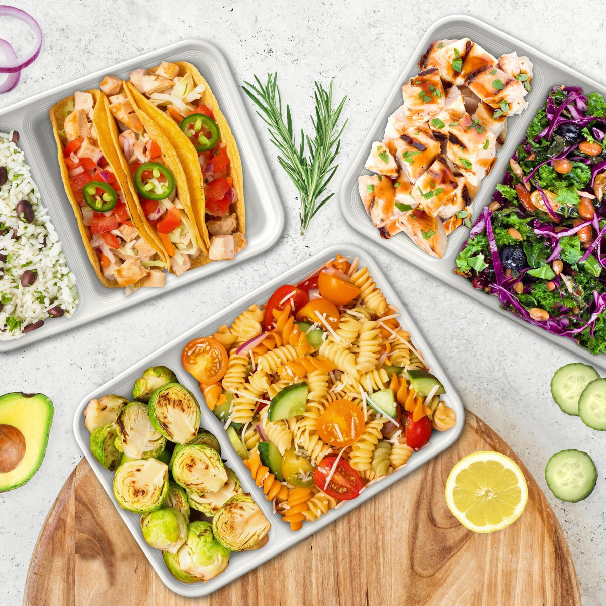 Bentgo Prep 2 Compartment Container - 10 Pack - BentoBliss