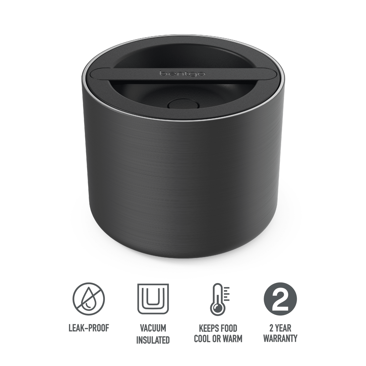 Bentgo Stainless Steel Insulated Food Container 560ML - Carbon Black - BentoBliss