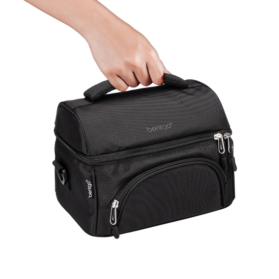 Bentgo Insulated Deluxe Lunch Bag - Carbon Black - BentoBliss 