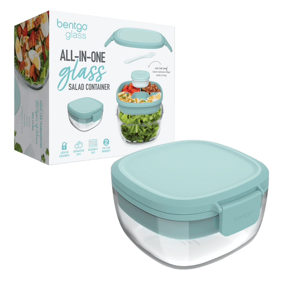 Bentgo All-In-One Glass Salad Container - Coastal Seaglass