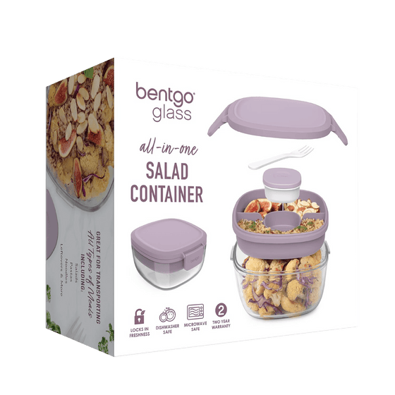 Bentgo All-In-One Glass Salad Container - Lavender