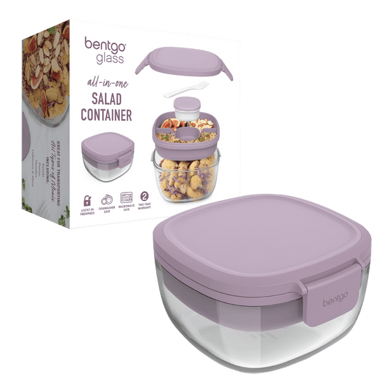 Bentgo All-In-One Glass Salad Container - Lavender