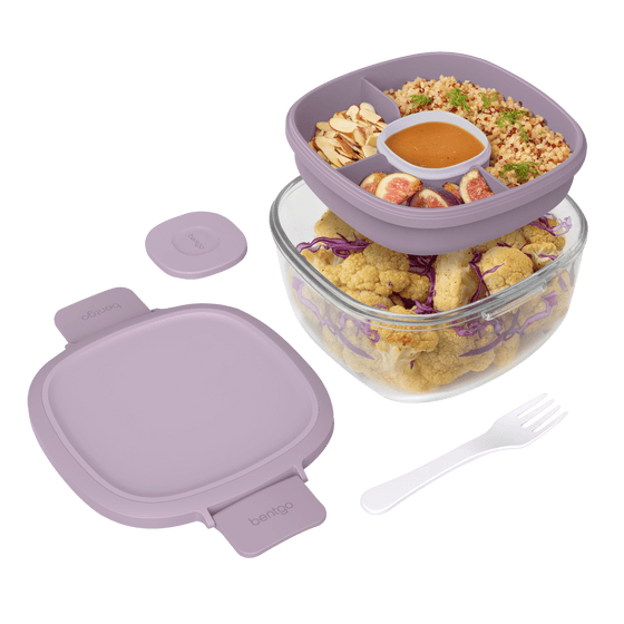 Bentgo All-In-One Glass Salad Container - Lavender