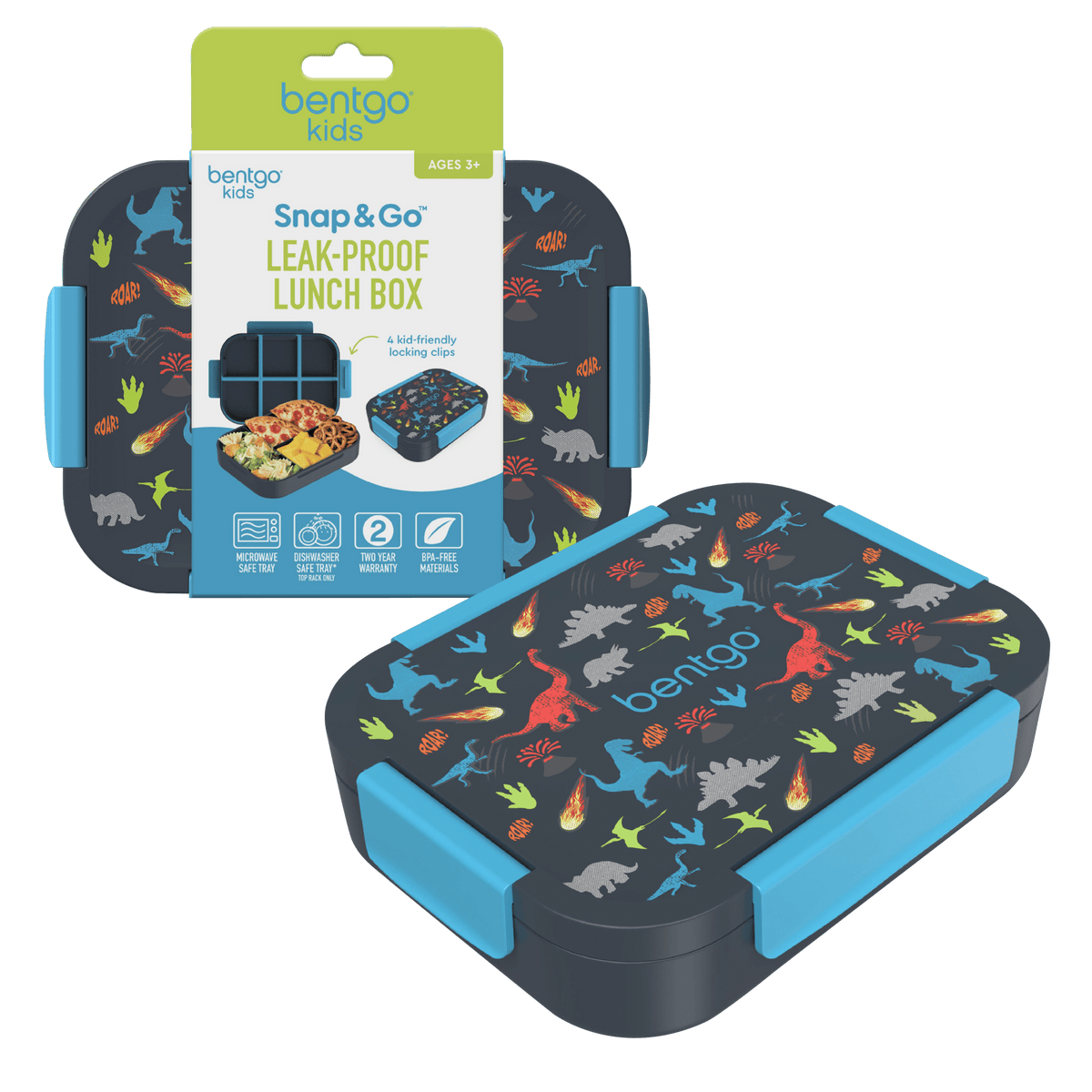 Bentgo Kids Snap & Go LunchBox - Dinosaur - BentoBliss