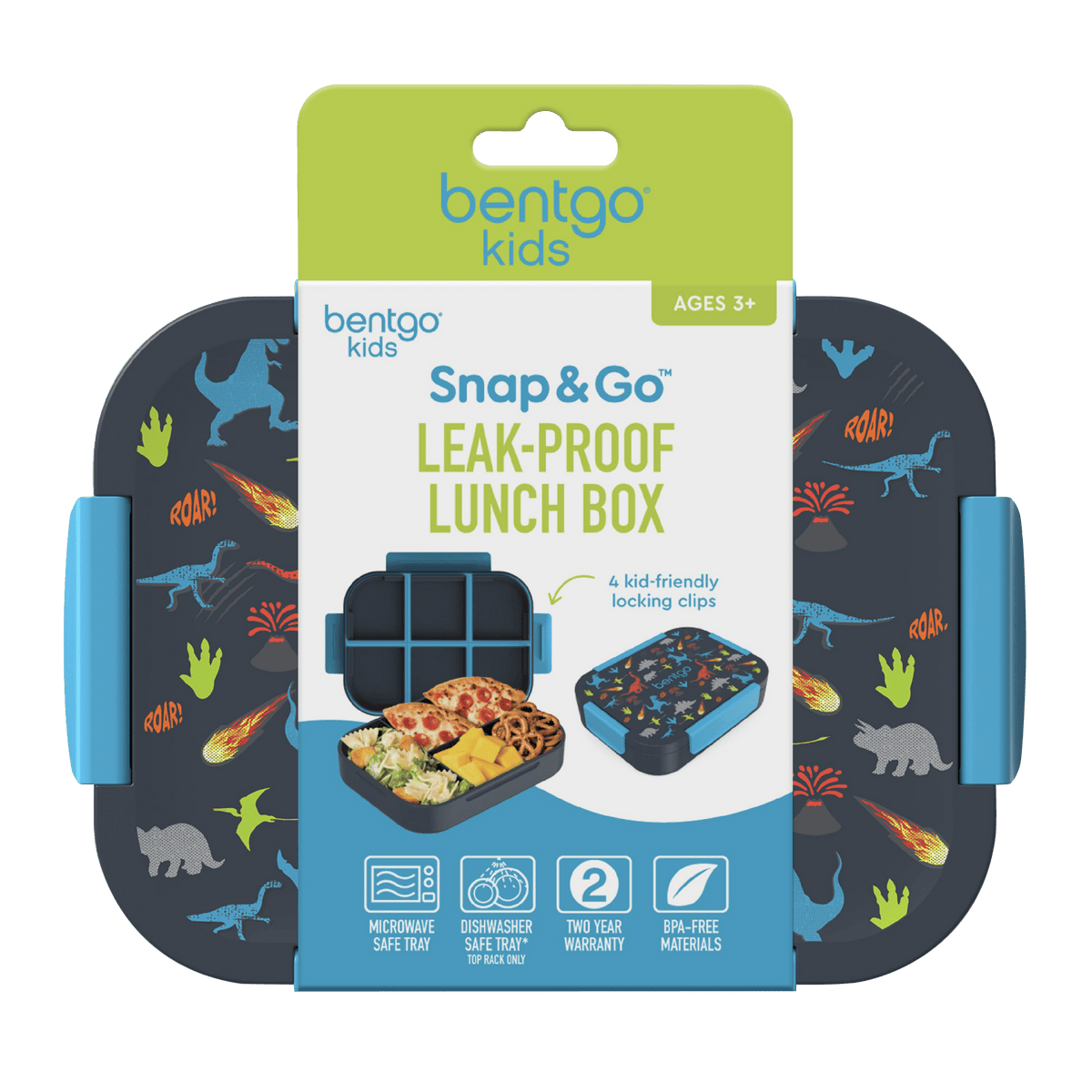Bentgo Kids Snap & Go LunchBox - Dinosaur - BentoBliss