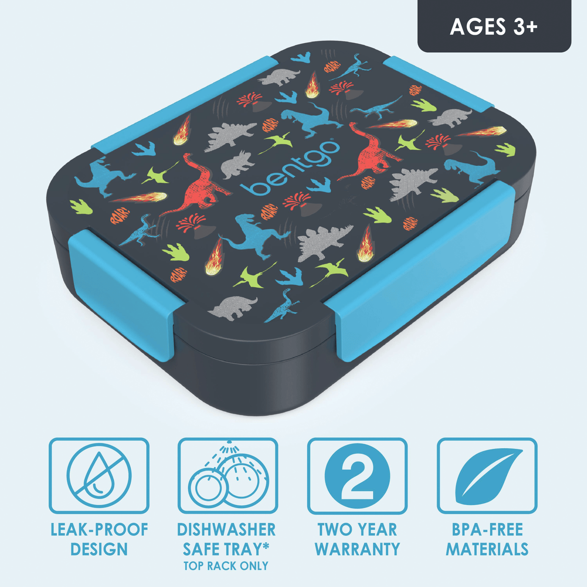 Bentgo Kids Snap & Go LunchBox - Dinosaur - BentoBliss