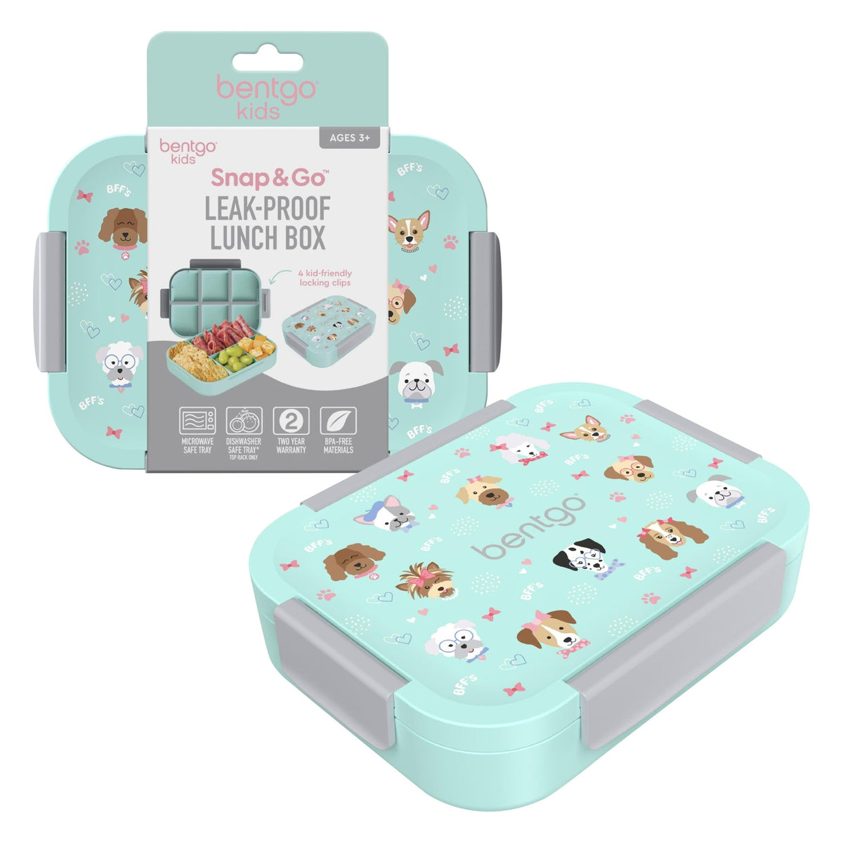 Bentgo Kids Snap & Go LunchBox - Puppies - BentoBliss