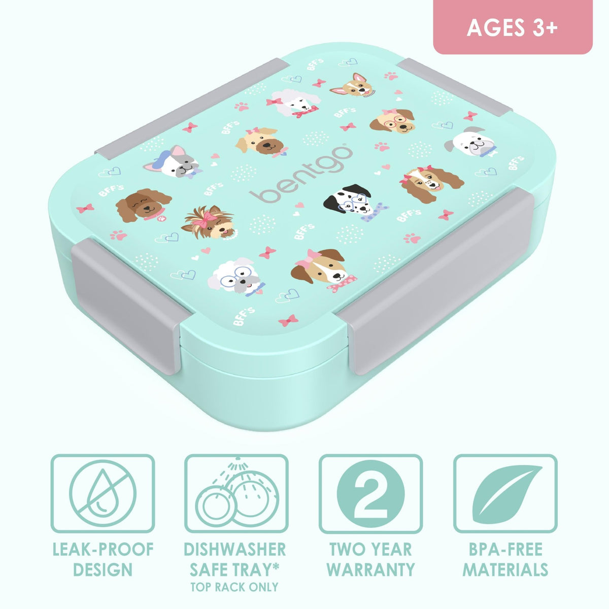 Bentgo Kids Snap & Go LunchBox - Puppies - BentoBliss