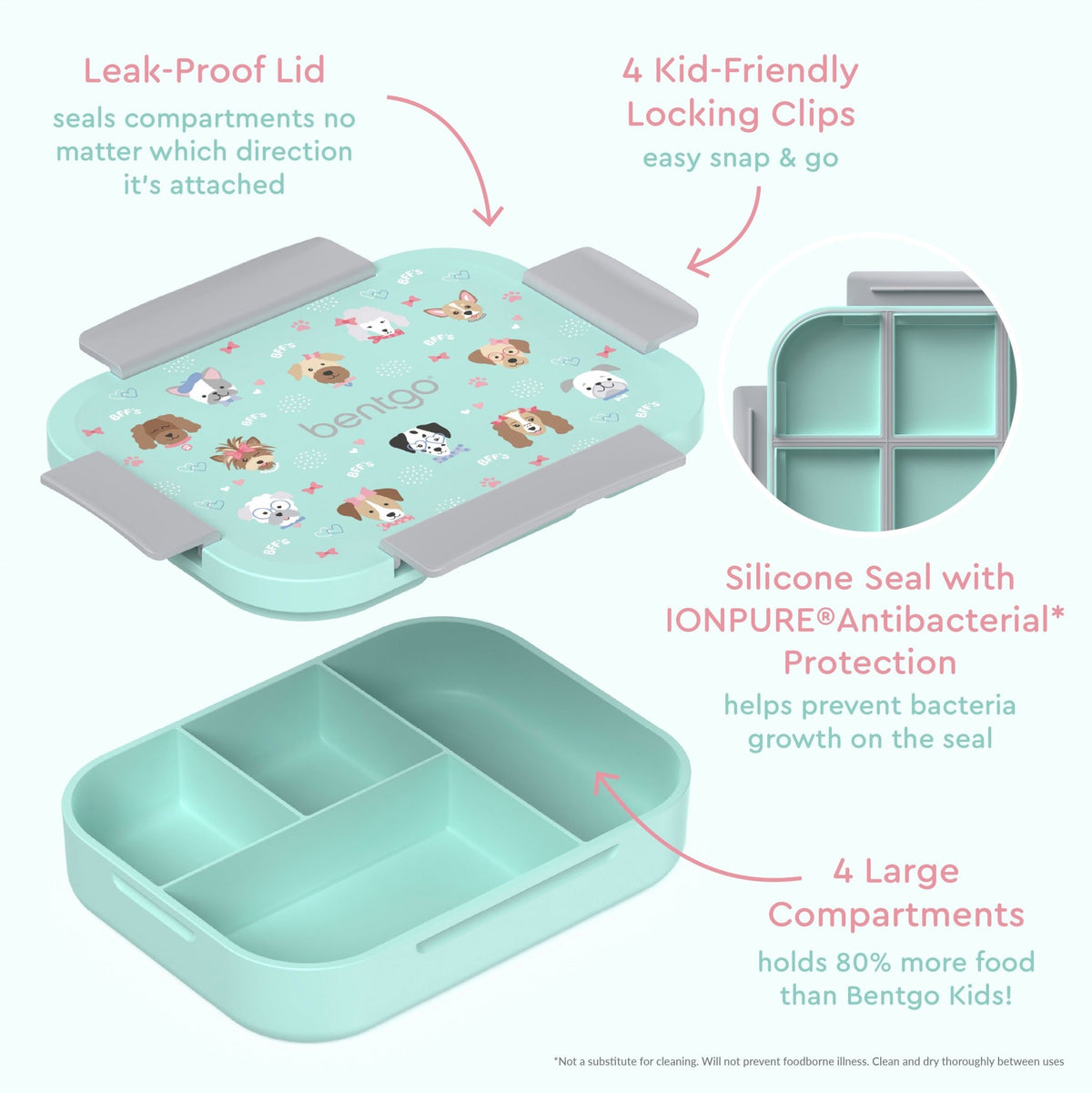 Bentgo Kids Snap & Go LunchBox - Puppies - BentoBliss