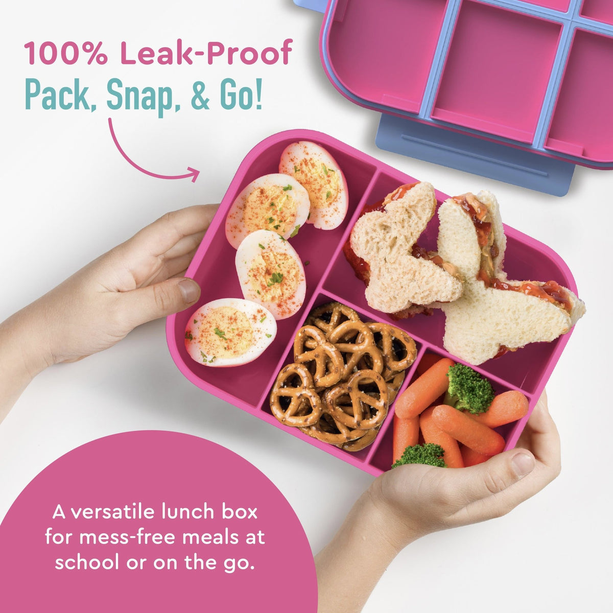Bentgo Kids Snap & Go LunchBox - Rainbows and Butterflies - BentoBliss