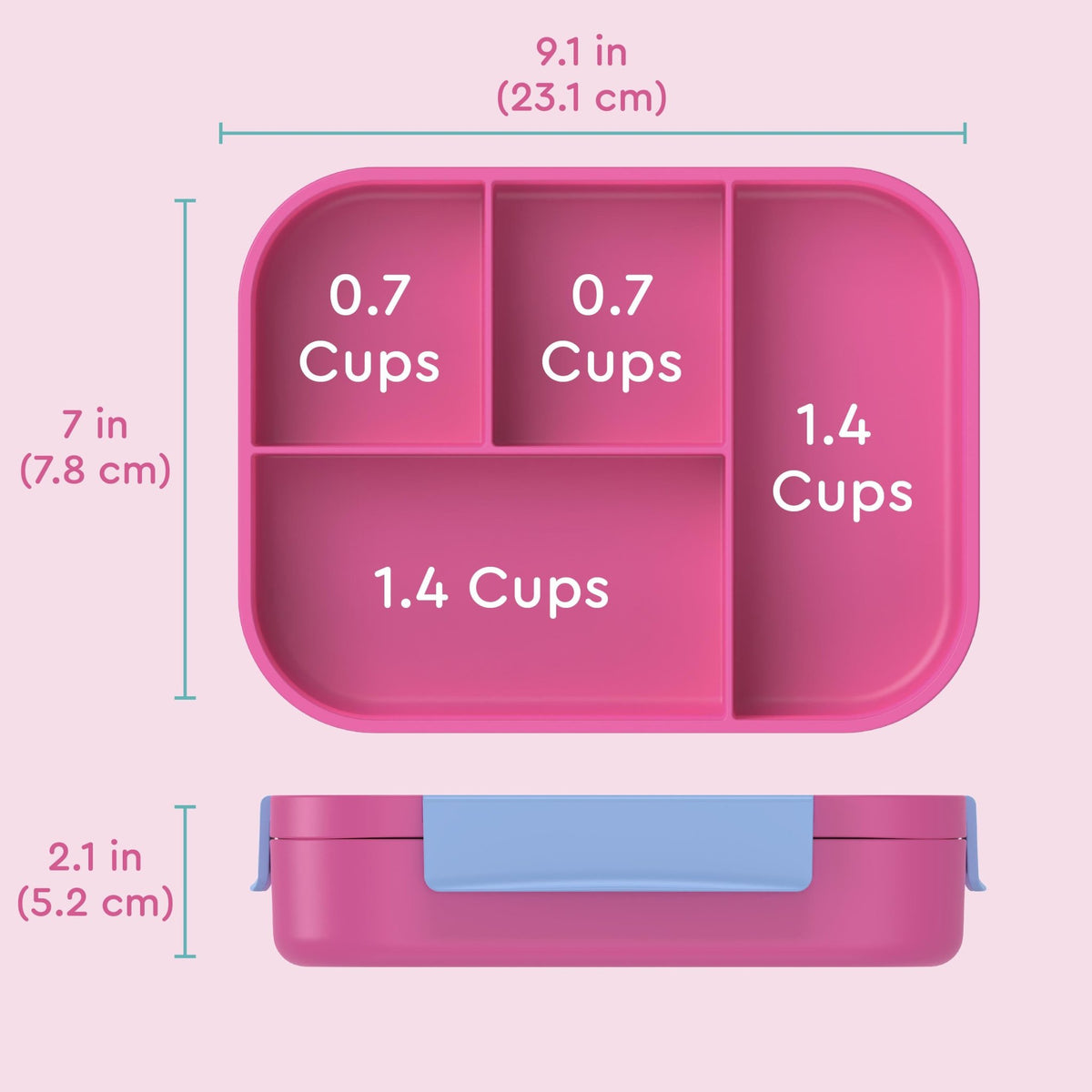 Bentgo Kids Snap & Go LunchBox - Rainbows and Butterflies - BentoBliss