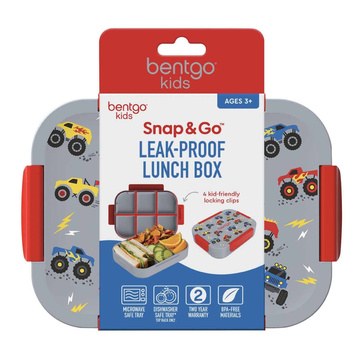 Bentgo Kids Snap & Go LunchBox - Trucks - BentoBliss