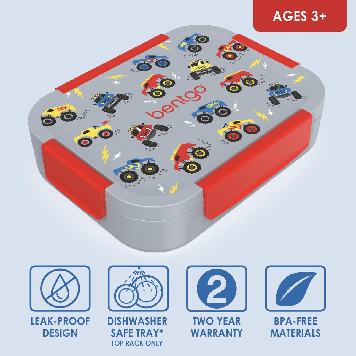 Bentgo Kids Snap & Go LunchBox - Trucks - BentoBliss