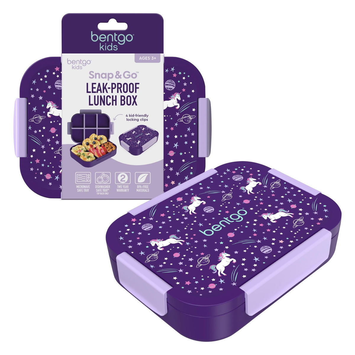 Bentgo Kids Snap & Go LunchBox - Unicorn - BentoBliss