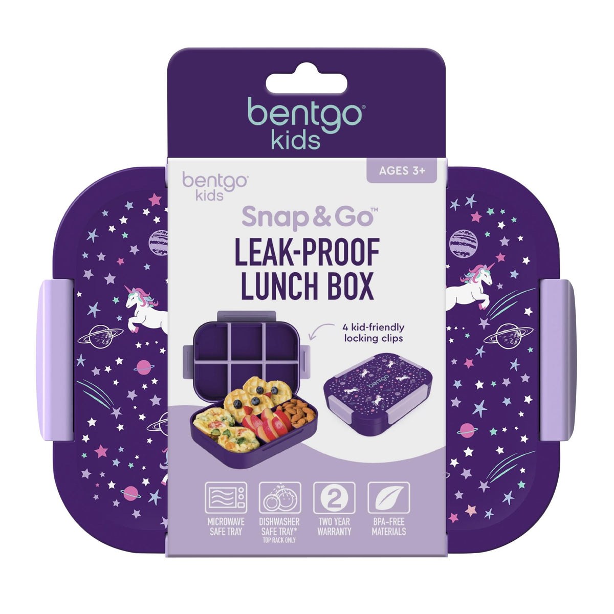 Bentgo Kids Snap & Go LunchBox - Unicorn - BentoBliss