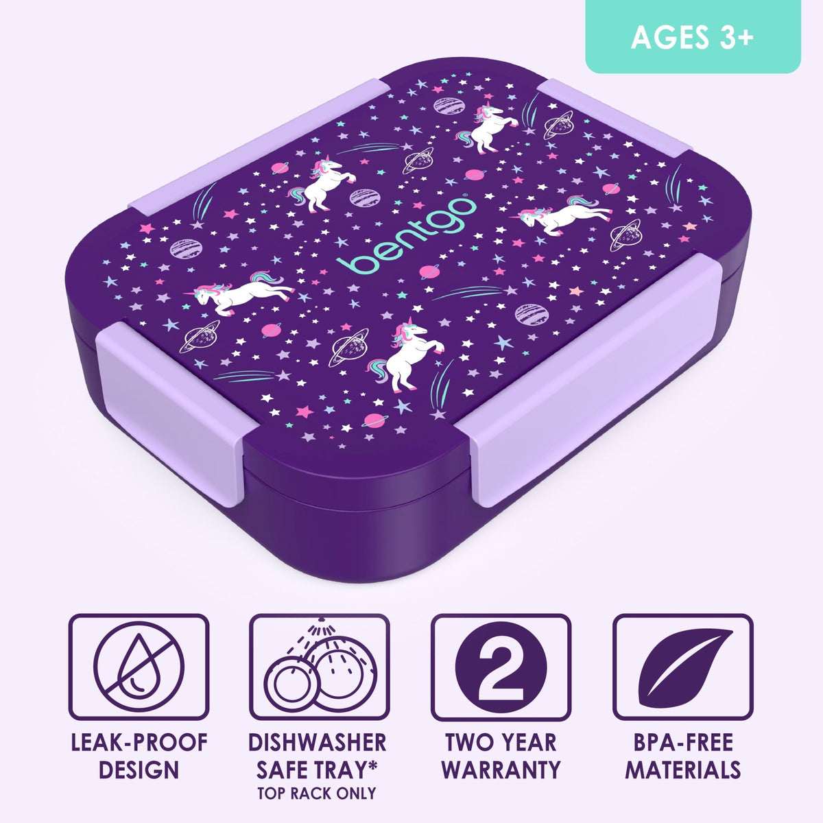 Bentgo Kids Snap & Go LunchBox - Unicorn - BentoBliss