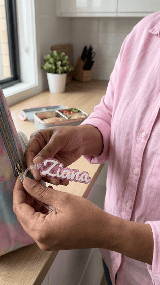 Personalised Name Acrylic Bag Tag - BentoBliss