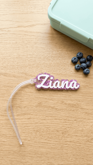 Personalised Name Acrylic Bag Tag - BentoBliss