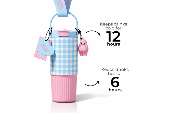 BentoBliss Stainless Steel Insulated Tumbler With Charm 700ml