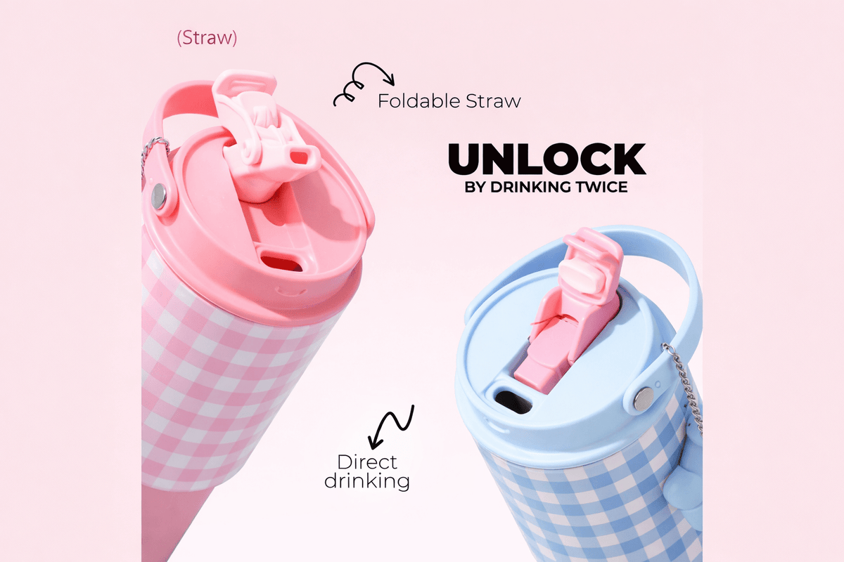 BentoBliss Stainless Steel Insulated Tumbler With Charm 700ml - BentoBliss
