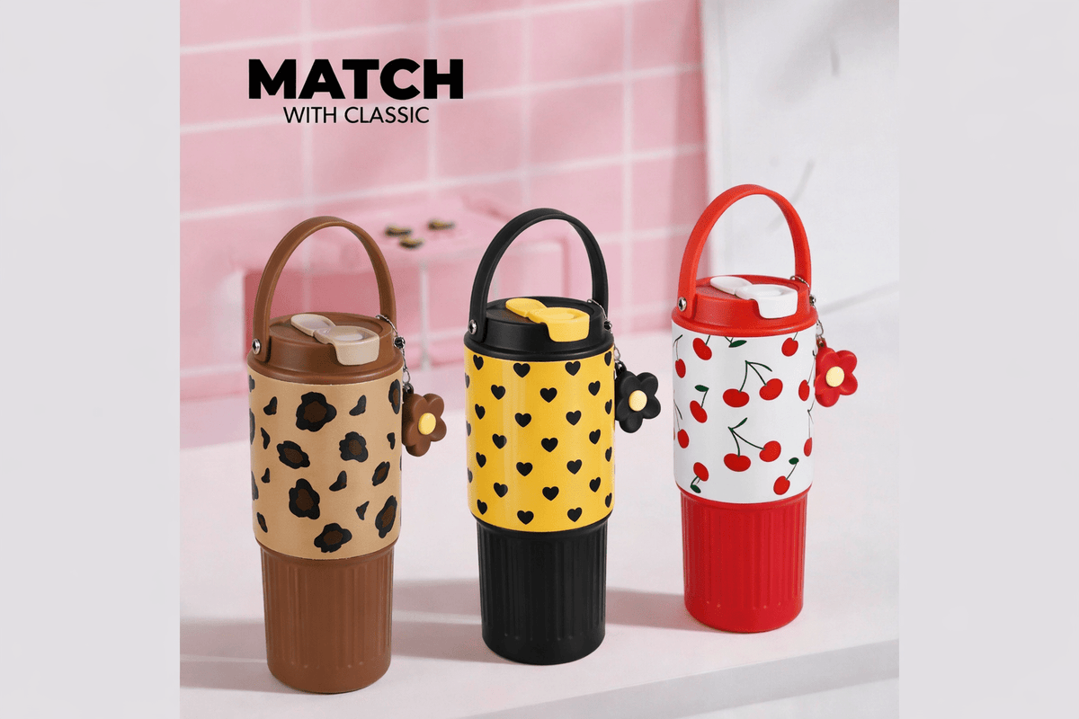 BentoBliss Stainless Steel Insulated Tumbler With Charm 700ml - BentoBliss
