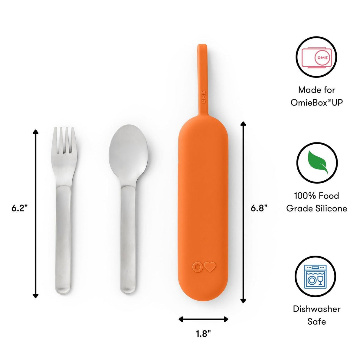 OmieBox UP Pod & Utensil Set - Sunny - BentoBliss