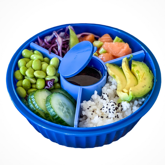 Yumbox Leakproof Poke Salad Bowl - Hawaii Blue - BentoBliss 