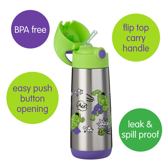 B.Box Insulated Drink Bottle 500ml - Marvel Hulk