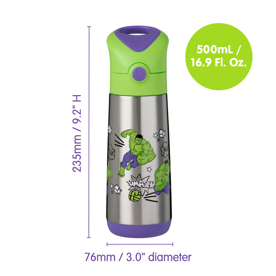 B.Box Insulated Drink Bottle 500ml - Marvel Hulk