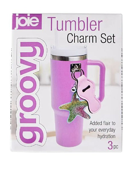 Joie Groovy Tumbler Charm Set Starfish 3 Piece