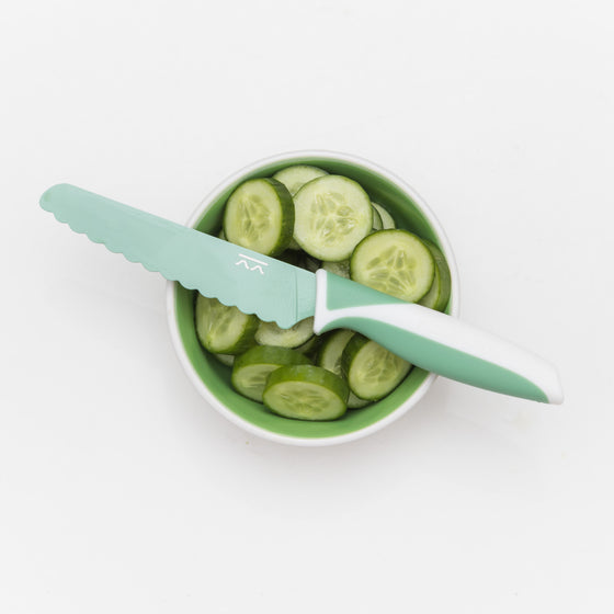 Kiddikutter Kids Knife - Sea Green - BentoBliss 