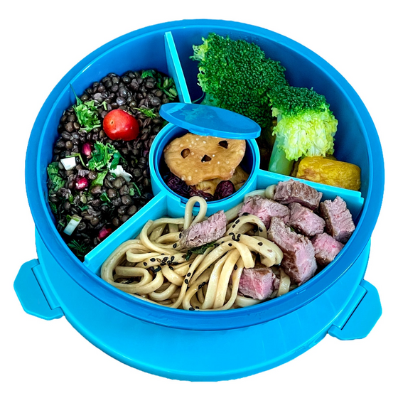 Yumbox Leakproof Poke Salad Bowl - Lagoon Aqua - BentoBliss 