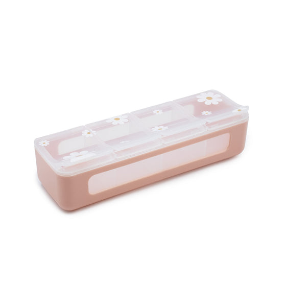 Melii 4 Compartment Snackle Box Pink Open