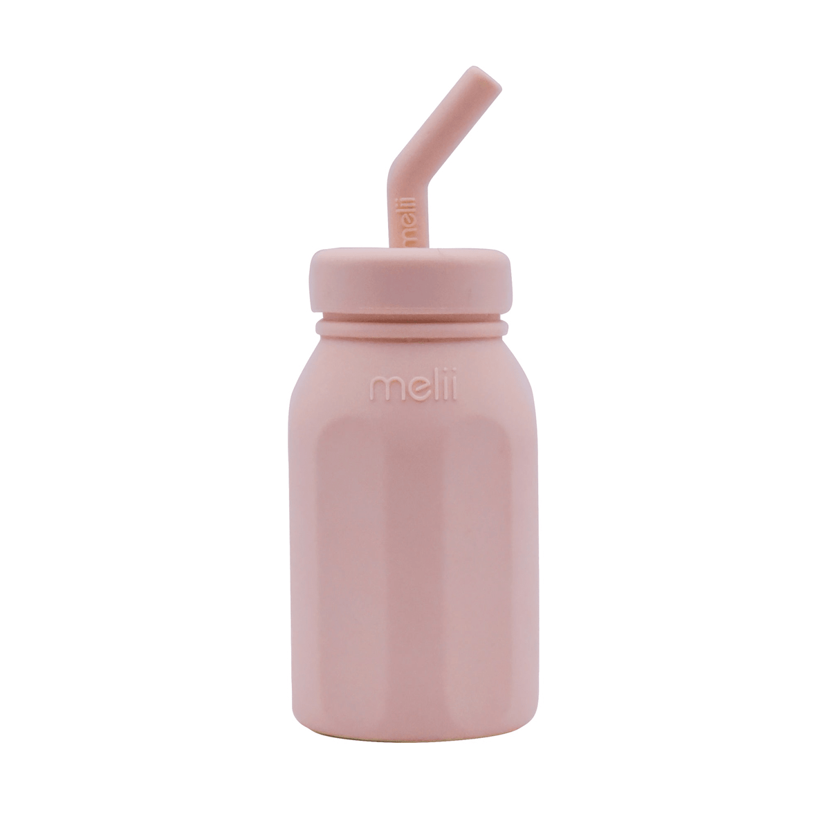 Melii Luxe Silicone Straw Bottle - Pink - BentoBliss