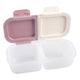 Melii Luxe 2 Compartment Snack Container - Pink/Ivory
