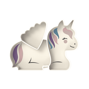 Melii Divided Silicone Suction Plate - Unicorn - BentoBliss 