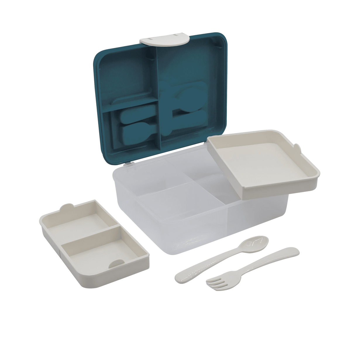 Melii Luxe Two Tier Bento Box - Blue - BentoBliss