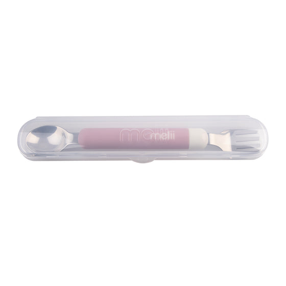 Melii Luxe Detachable Spoon & Fork - Pink