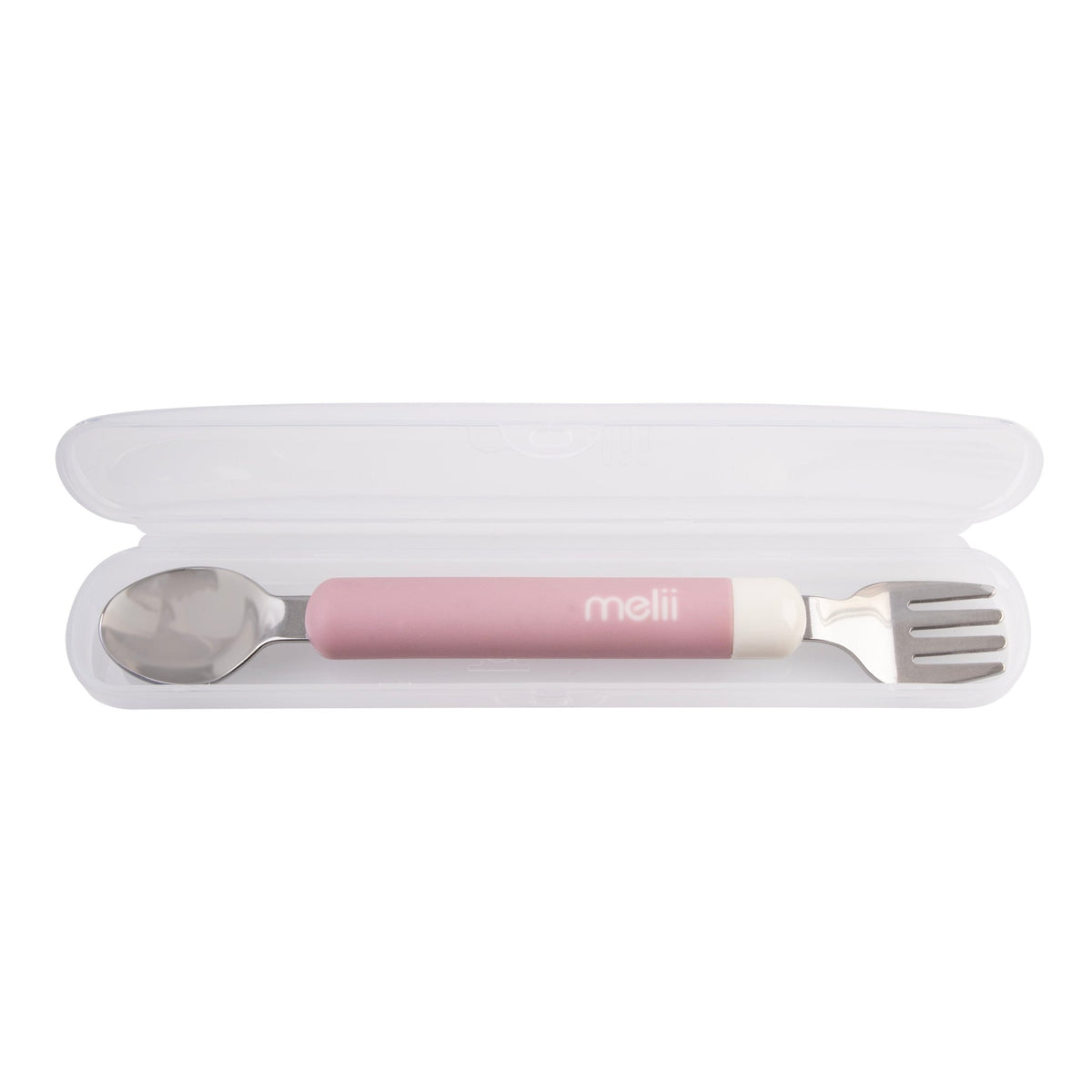 Melii Luxe Detachable Spoon & Fork - Pink - BentoBliss