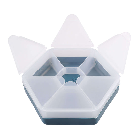 Melii Luxe Hexagon Box Blue Open 2