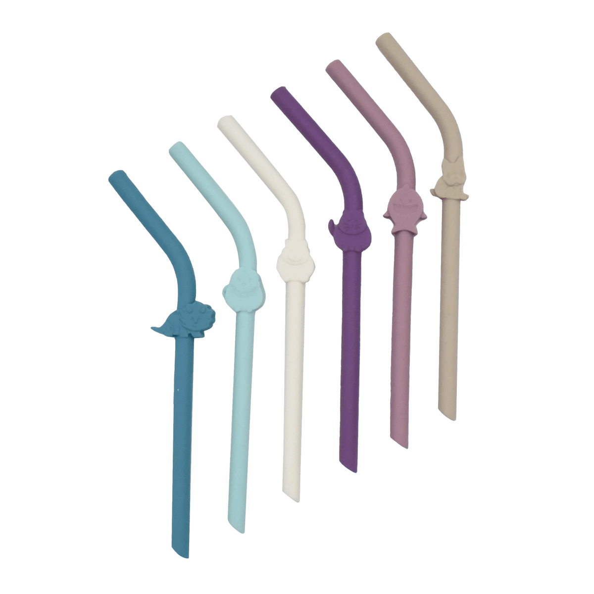 Melii Luxe Silicone Straws - Set of 6 - BentoBliss