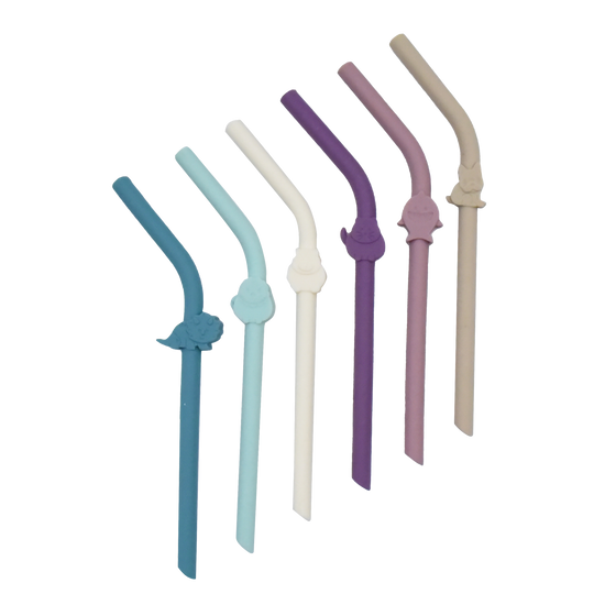 Melii Luxe Silicone Straws - Set of 6 - BentoBliss 